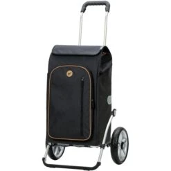 Andersen Einkaufstrolley Royal Shopper, Folke, Klappbar, Mit Kühlfach, Bis 50kg, Schwarz