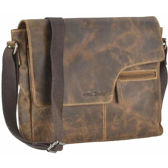 Greenburry Umhängetasche Vintage, 1650A-25, Echt Leder, 35 X 26 X 8cm, Antikbraun 3 Greenburry Umhängetasche Vintage, 1650A-25, Echt Leder, 35 X 26 X 8cm, Antikbraun