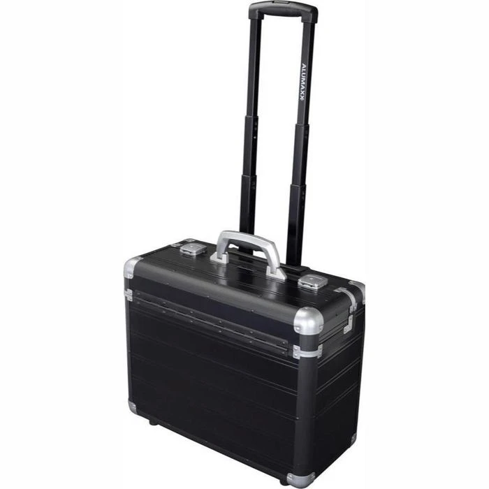 Alumaxx Pilotenkoffer Discovery 45166, Trolley, Aluminium, Mit Laptopfach, Schwarz 3 Alumaxx Pilotenkoffer Discovery 45166, Trolley, Aluminium, Mit Laptopfach, Schwarz