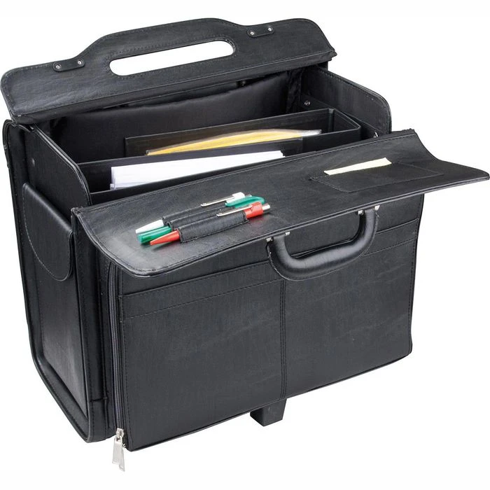 Alassio Pilotenkoffer San Remo 45030, Trolley, Kunstleder, Mit Laptopfach, Schwarz 4 Alassio Pilotenkoffer San Remo 45030, Trolley, Kunstleder, Mit Laptopfach, Schwarz – Bild 2