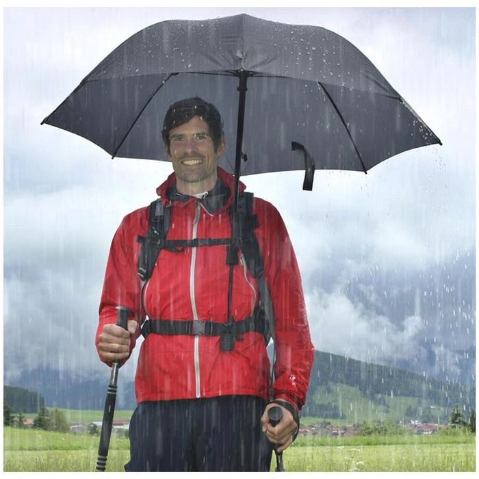 Euroschirm Regenschirm Swing Handsfree, Schwarz, Trekkingschirm, Manuell, Ø 114cm, Länge 76 - 110cm 4 Euroschirm Regenschirm Swing Handsfree, Schwarz, Trekkingschirm, Manuell, Ø 114cm, Länge 76 - 110cm – Bild 2