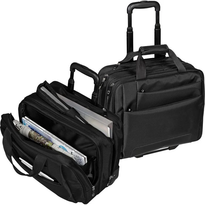 Dermata Business-Trolley Office Case 3479NY, Nylon, Mit Laptopfach, Schwarz, 29L 5 Dermata Business-Trolley Office Case 3479NY, Nylon, Mit Laptopfach, Schwarz, 29L – Bild 3