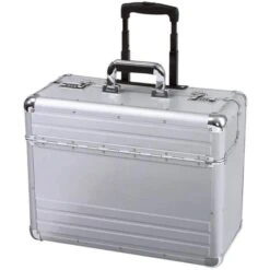 Alumaxx Pilotenkoffer Omega 45122, Trolley, Aluminium, Mit Laptopfach, Silber