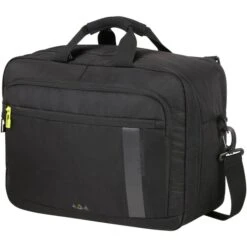 AmericanTourister Reisetasche Work-E 3-Way, Recyceltes PET, Schwarz, 27 Liter, 40,5cm, Größe S