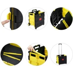 Relaxdays Einkaufstrolley Klappbar, Bis 35kg, Schwarz / Gelb -Eastpak Shop 1d8ceb7bb52af2da5d57ef5595ceb94933720eba einkaufstrolley relaxdays klappbar