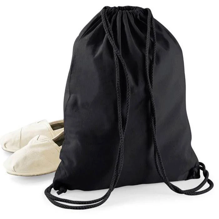 Westford Mill Westford-Mill Stoffbeutel W110 Cotton Gymsac, Mit Kordelzug, Black/black, Baumwolle, 37 X 46cm 5 Westford Mill Westford-Mill Stoffbeutel W110 Cotton Gymsac, Mit Kordelzug, Black/black, Baumwolle, 37 X 46cm – Bild 3