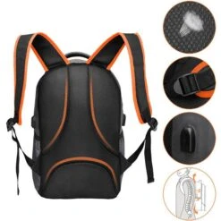 Monzana Rucksack 107620, Grau / Orange, Laptopfach, Polyester, 34L, 48cm -Eastpak Shop 2006342749d58e002f2e7c520a25ecc6e59304cc rucksack monzana 107620