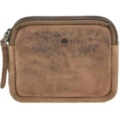 Greenburry Schlüsseltasche Vintage 1688-25, Echt Leder, Schlüsseletui, Braun