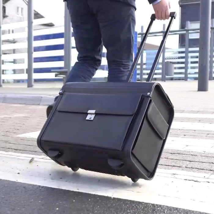 Alassio Pilotenkoffer Silvana 92301, Trolley, Kunstleder, Mit Laptopfach, Schwarz 10 Alassio Pilotenkoffer Silvana 92301, Trolley, Kunstleder, Mit Laptopfach, Schwarz – Bild 8