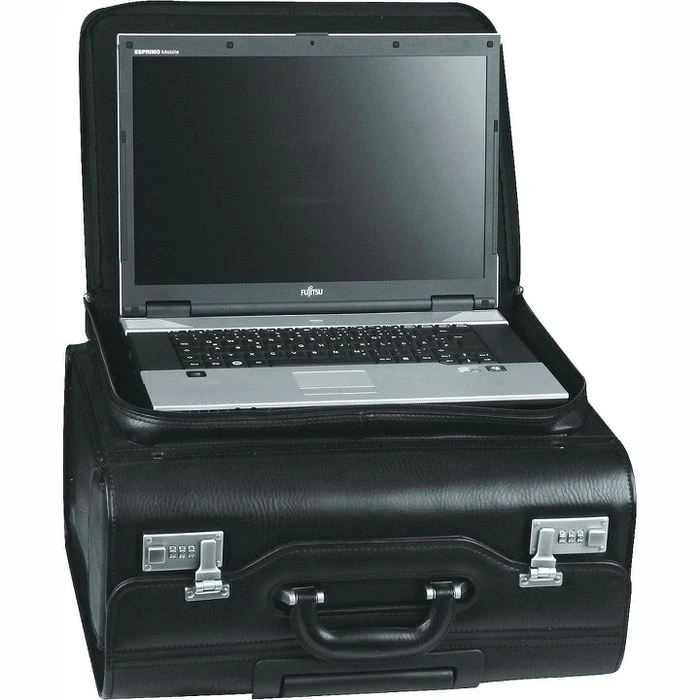 Alassio Pilotenkoffer San Remo 45030, Trolley, Kunstleder, Mit Laptopfach, Schwarz 5 Alassio Pilotenkoffer San Remo 45030, Trolley, Kunstleder, Mit Laptopfach, Schwarz – Bild 3