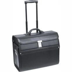Alassio Pilotenkoffer Mondo 45033, Trolley, Kunstleder, Mit Laptopfach, Schwarz