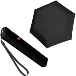 Knirps Regenschirm US.050 Ultra Light Slim Manual, Black, Taschenschirm, Manuell, Geschlossen 21cm