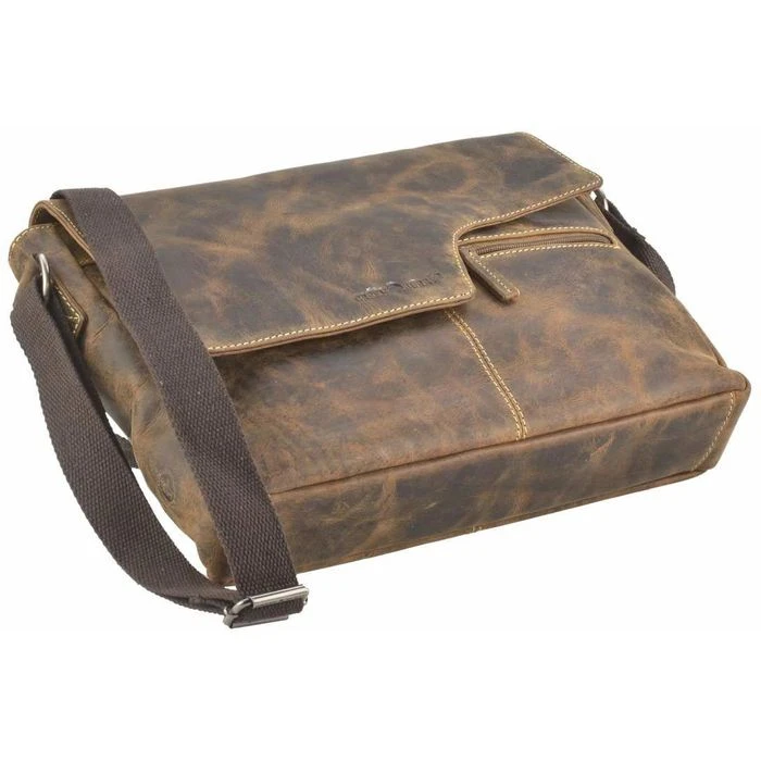 Greenburry Umhängetasche Vintage, 1650A-25, Echt Leder, 35 X 26 X 8cm, Antikbraun 7 Greenburry Umhängetasche Vintage, 1650A-25, Echt Leder, 35 X 26 X 8cm, Antikbraun – Bild 5