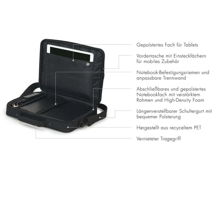Dicota Laptoptasche Eco Multi Scale, D31430-RPET, Bis 14,1 Zoll / 35,8 Cm Laptops, Recyceltes PET 7 Dicota Laptoptasche Eco Multi Scale, D31430-RPET, Bis 14,1 Zoll / 35,8 Cm Laptops, Recyceltes PET – Bild 5