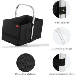 Achilles Einkaufskorb Handle-Box, Faltbar, Schwarz, 40 X 24 X 20cm -Eastpak Shop 39d28f7135e3ff0942de050381ed62b27ceb3634 einkaufskorb achilles handle box
