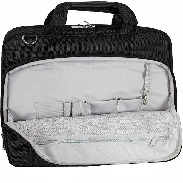 D&N Aktentasche 3117 Business Line Schwarz, Mit Reißverschluss, Laptopfach, Polyester 6 D&N Aktentasche 3117 Business Line Schwarz, Mit Reißverschluss, Laptopfach, Polyester – Bild 4