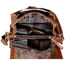 Alternative view of Alpenleder Umhängetasche Galileo, Echt Leder, 21 X 28 X 15cm, Brandy