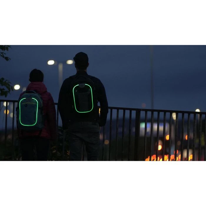 Wheel-Bee Rucksack Revolution, Mit LED-Licht, Schwarz / Grau, Laptopfach, Polyester, 30L, 46cm 8 Wheel-Bee Rucksack Revolution, Mit LED-Licht, Schwarz / Grau, Laptopfach, Polyester, 30L, 46cm – Bild 6