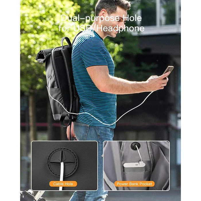 Inateck Laptop-Rucksack BP01003, Roll-Top, Bis 17 Zoll / 43,18 Cm, Polyester 8 Inateck Laptop-Rucksack BP01003, Roll-Top, Bis 17 Zoll / 43,18 Cm, Polyester – Bild 6