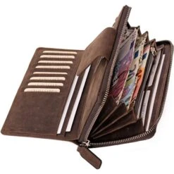 Almadih Geldbörse Mila, Echt Leder, Damen RFID Schutz Münzfach Reißverschluss Braun 10 Almadih Geldbörse Mila, Echt Leder, Damen RFID Schutz Münzfach Reißverschluss Braun -Eastpak Shop 3ee94414c3b1e74b15c7d4a019135090cab9ee02 geldboerse almadih mila echt leder