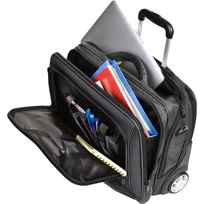 Dermata Business-Trolley Office Case 3456CV, Canvas, Mit Laptopfach, Schwarz, 31L 4 Dermata Business-Trolley Office Case 3456CV, Canvas, Mit Laptopfach, Schwarz, 31L – Bild 2