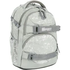 Spirit Schulrucksack Vinero 24, TTS 409117, Unisex, Grau / Weiß