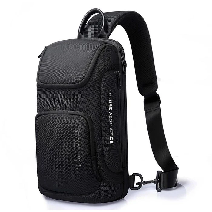 BANGE Umhängetasche DX, Nylon, 19 X 33 X 10 Cm, Schwarz 3 BANGE Umhängetasche DX, Nylon, 19 X 33 X 10 Cm, Schwarz