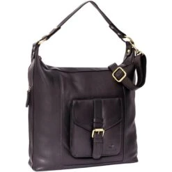 Almadih UmhÀngetasche Sara, Damen, Echt Leder, 35 X 29 X 8cm, Schwarz