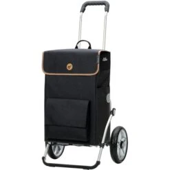 Andersen Einkaufstrolley Royal Shopper, Solva, Klappbar, Mit Kühlfach, Bis 50kg, Schwarz