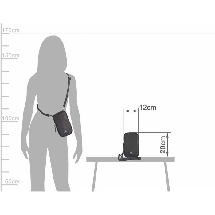 Greenburry Umhängetasche Madl Dasch Traudl, Damen, 5605-39, Kunstleder, 12 X 20 X 2,5cm, New Black 6 Greenburry Umhängetasche Madl Dasch Traudl, Damen, 5605-39, Kunstleder, 12 X 20 X 2,5cm, New Black – Bild 4