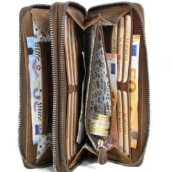 Almadih Geldbörse Giana, Echt Leder, Damen RFID Schutz Münzfach Reißverschluss Braun -Eastpak Shop 5cc17742ef0928098475a9211d60729231556368 geldboerse almadih giana echt leder