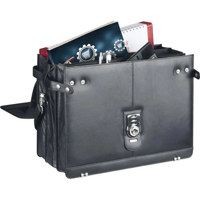 Alassio Echt Leder Monza Aktentasche 47127 Schwarz 4 Alassio Echt Leder Monza Aktentasche 47127 Schwarz – Bild 2