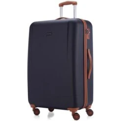 Hauptstadtkoffer Reisekoffer Wannsee, Hartschale, Trolley 4 Rollen, Dunkelblau, 94 L, 77cm, Größe XL
