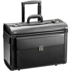 D&N Pilotenkoffer Business & Travel 2879, Trolley, Kunstleder, Schwarz, 39L