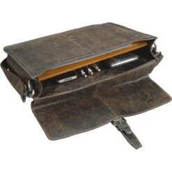 Alternative view of Pride&Soul Aktentasche Lucky, 47190, Braun, Mit Schnallenverschluss, Echt Leder