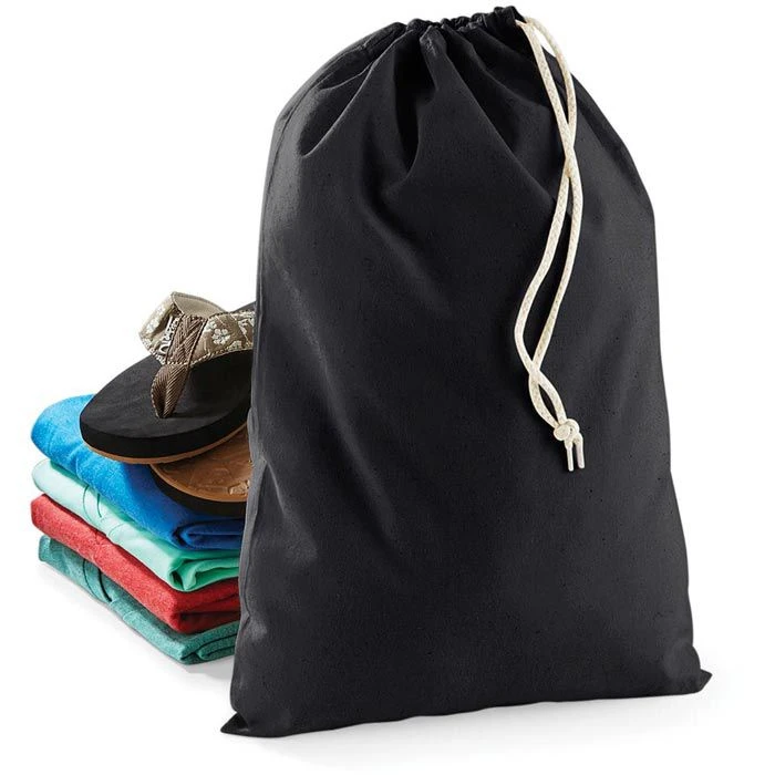 Westford Mill Westford-Mill Stoffbeutel W115 Cotton Stuff Bag S, Mit Kordelzug, 25 X 30cm, Black, Baumwolle 6 Westford Mill Westford-Mill Stoffbeutel W115 Cotton Stuff Bag S, Mit Kordelzug, 25 X 30cm, Black, Baumwolle – Bild 4