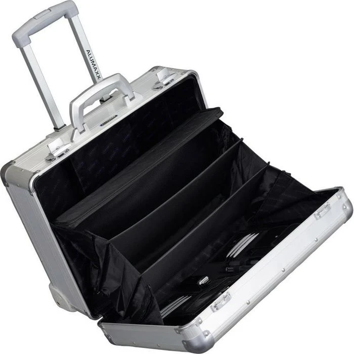 Alumaxx Business-Trolley Galaxy 45163, Aluminium, Mit Laptopfach, Silber 4 Alumaxx Business-Trolley Galaxy 45163, Aluminium, Mit Laptopfach, Silber – Bild 2