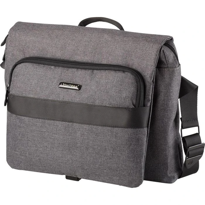 LightPak Umhängetasche Walker 46165, Polyester, 35 X 23 X 8cm, Grau 3 LightPak Umhängetasche Walker 46165, Polyester, 35 X 23 X 8cm, Grau