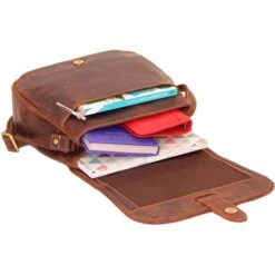 Almadih Umhängetasche Lola, Damen, Echt Leder, 25 X 22 X 10cm, Braun Vintage -Eastpak Shop 6f2e04965a95b70cbb3c682a984c9e809b740c6b umhaengetasche almadih lola damen