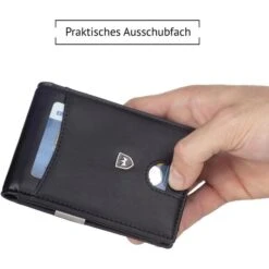 Kronenschein Geldbörse GKM-03, Kunstleder, Schwarz, Slim Wallet Herren RFID Schutz Kompaktes Münzfach -Eastpak Shop 6fc7abe087b63213516a6d2da6e521cd9dcbeedf geldboerse kronenschein gkm 03 kunstleder schwarz