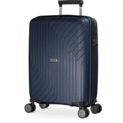 Hauptstadtkoffer Reisekoffer TXL Hartschale, Trolley 4 Rollen, Blau, 36 Liter, 55cm, Größe S