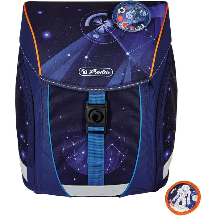 Herlitz Schulranzen FiloLight Plus Galaxy Game, 50037919, Für Jungen, Blau / Orange, 4-tlg. Set 4 Herlitz Schulranzen FiloLight Plus Galaxy Game, 50037919, Für Jungen, Blau / Orange, 4-tlg. Set – Bild 2