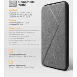 Inateck Laptophülle LB01007-13, Polyester, Grau, Bis 33,78 Cm / 13,3 Zoll -Eastpak Shop 7314f918dbfd050c6e377df82fb4e3c9edc16315 laptophuelle inateck lb01007 13