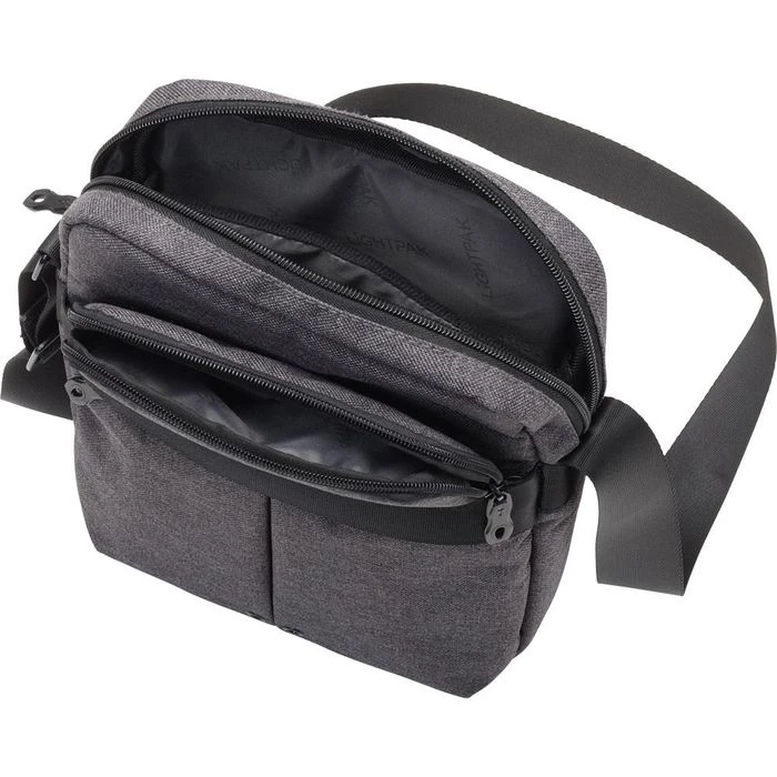 LightPak Umhängetasche Epsilon 46164, Polyester, 21 X 29 X 5cm, Grau 4 LightPak Umhängetasche Epsilon 46164, Polyester, 21 X 29 X 5cm, Grau – Bild 2