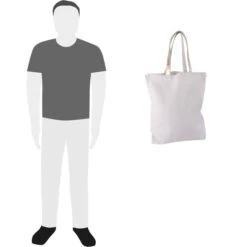 Alternative view of Rayher Stoffbeutel 53990102 Fashion Shopper, Mit Henkeln, Weiß, Baumwolle, 46 X 46 Cm
