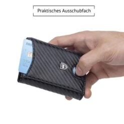 Kronenschein Geldbörse GC-01, Kunstleder, Carbon, Slim Wallet Herren RFID Schutz Kompaktes Münzfach -Eastpak Shop 74f1bec3496d114e49f61bcda3c82e7926d7a6df geldboerse kronenschein gc 01 kunstleder carbon