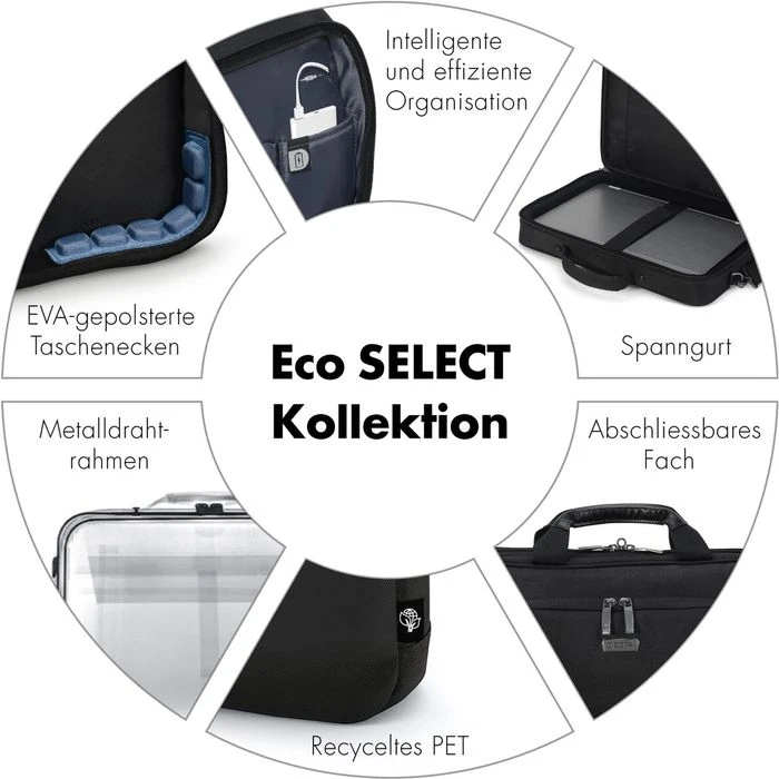 Dicota Laptoptasche Eco Top Traveller Dual Select, D31645-RPET, Bis 15,6 Zoll / 39,6 Cm Laptops Recyceltes PET 9 Dicota Laptoptasche Eco Top Traveller Dual Select, D31645-RPET, Bis 15,6 Zoll / 39,6 Cm Laptops Recyceltes PET – Bild 7