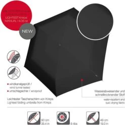 Alternative view of Knirps Regenschirm US.050 Ultra Light Slim Manual, Black, Taschenschirm, Manuell, Geschlossen 21cm