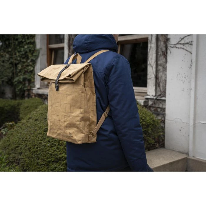 Exacompta Rucksack Eterneco 17640E, Roll-Top, Braun, Laptopfach, Papier, 17L, 43cm 9 Exacompta Rucksack Eterneco 17640E, Roll-Top, Braun, Laptopfach, Papier, 17L, 43cm – Bild 7