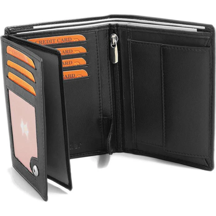 FaVolmer Geldbörse Phoenix 3, Echt Leder, Herren, Münzfach, Druckknopf, Schwarz 3 FaVolmer Geldbörse Phoenix 3, Echt Leder, Herren, Münzfach, Druckknopf, Schwarz